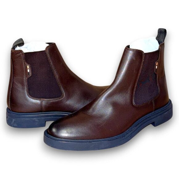 BOSS Calev Chelsea Boots Men's Dark Brown Leather US 7 (UK 6 EU 40) MSRP $230 - Picture 5 of 5
